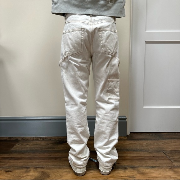 FRAME White Contrast Stitch Le Slouch Cargo Pants - Picture 3 of 3